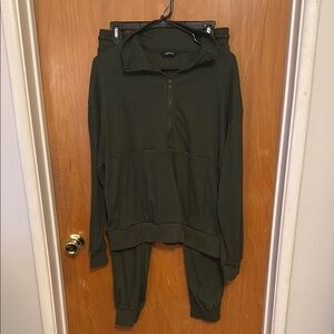 Olive Green Tracksuit Set